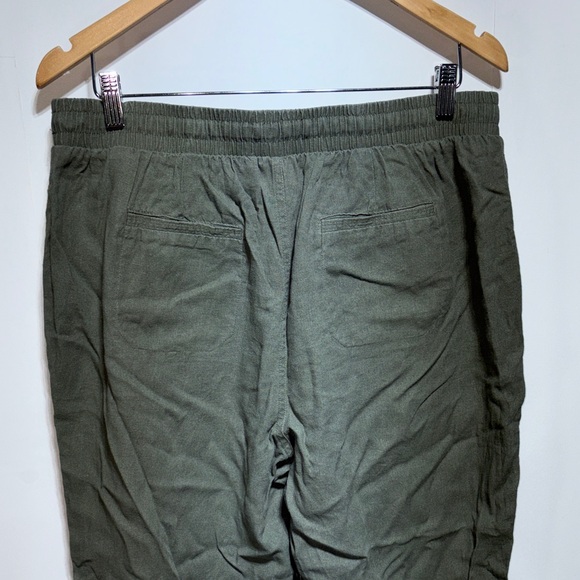 Cato Women's Olive Green Linen Blend Casual Pants Size 14/16W - Picture 5 of 7